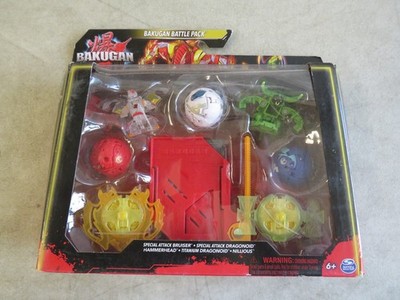 MIB Bakugan Battle Pack Special Attack Bruiser & Dragonoid + 3 More Spinmaster