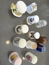 Lot Of Various Thimbles - 12 Pieces - See Pics 