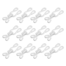40pcs Iron Sewing Hooks and Eye Closures 28mm Long for Bra Trousers, White