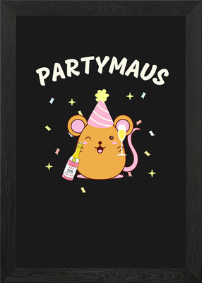 Partymaus Geburtstag Party Framed Wall Art Poster Canvas Print Picture