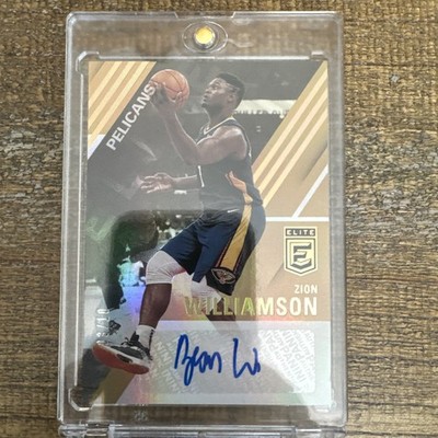 2021-22 Donruss Elite Zion Williamson GOLD SIGNATURES AUTO /10 #ES-ZWL