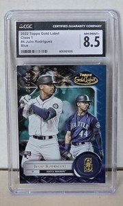 2022 Topps Gold Label - Julio Rodriguez #4 Class 1 Blue /150 (RC)