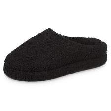 womens Indoor/Outdoor Slip-on Fiona Clog Slippers With Memory Foam 7.5-8 Black