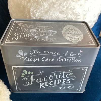 Favorite Recipes Metal Card Tin Storage Box by Publications International    O23