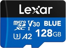 Lexar 128GB Blue Micro SD Card Up to 160MB/s microSDXC UHS-I Memory Card