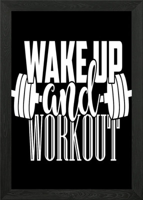 Gerahmtes Wandbild Krafttraining Poster Leinwandbild Bild