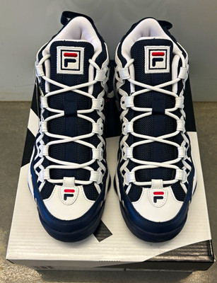 FILA Spaghetti Navy/White Leather Low Top Lace Up Men s Sneaker