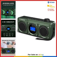 Portable Bluetooth Speaker FM Radio 7W Dual Drivers 18H Battery USB SD Card