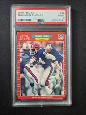 1989 Pro Set #32 Thurman Thomas Bills Rookie Card RC - PSA 9 MINT. rookie card picture