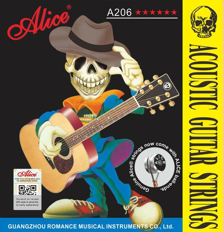 3 X Acoustic Guitar Strings Steel Alice A206 Super Light 11-52 | eBay