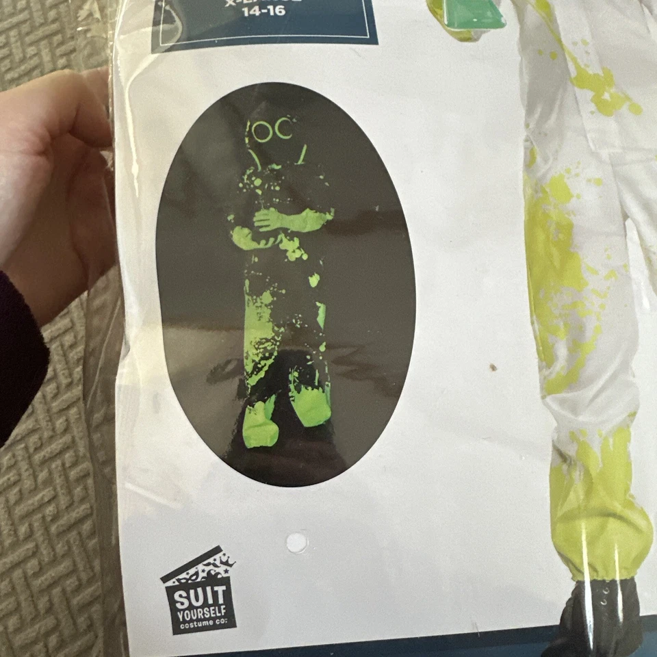 Traje Hazmat Zombie Apocalipsis Laboratorio Monstruo Vestir Halloween Niño Disfraz XL Foto 3 de 4