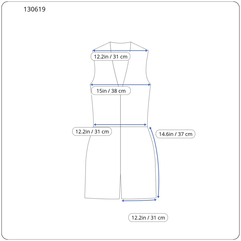 Maje Irisa Strampler Damen (Eu) 34 Ärmellos Reißverschluss V-Ausschnitt Schwarz - Bild 3 von 4