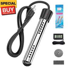 2000W Immersion Water Heater, Portable Bucket Heater with Digital LCD Thermomete