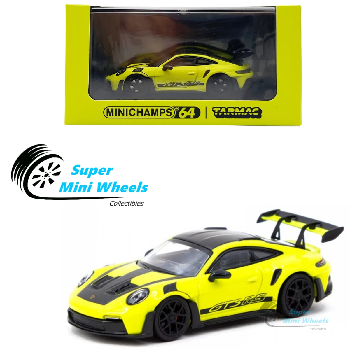 Minichamps x Tarmac Works 1 64 Porsche 911 992 GT3 RS Acid Green