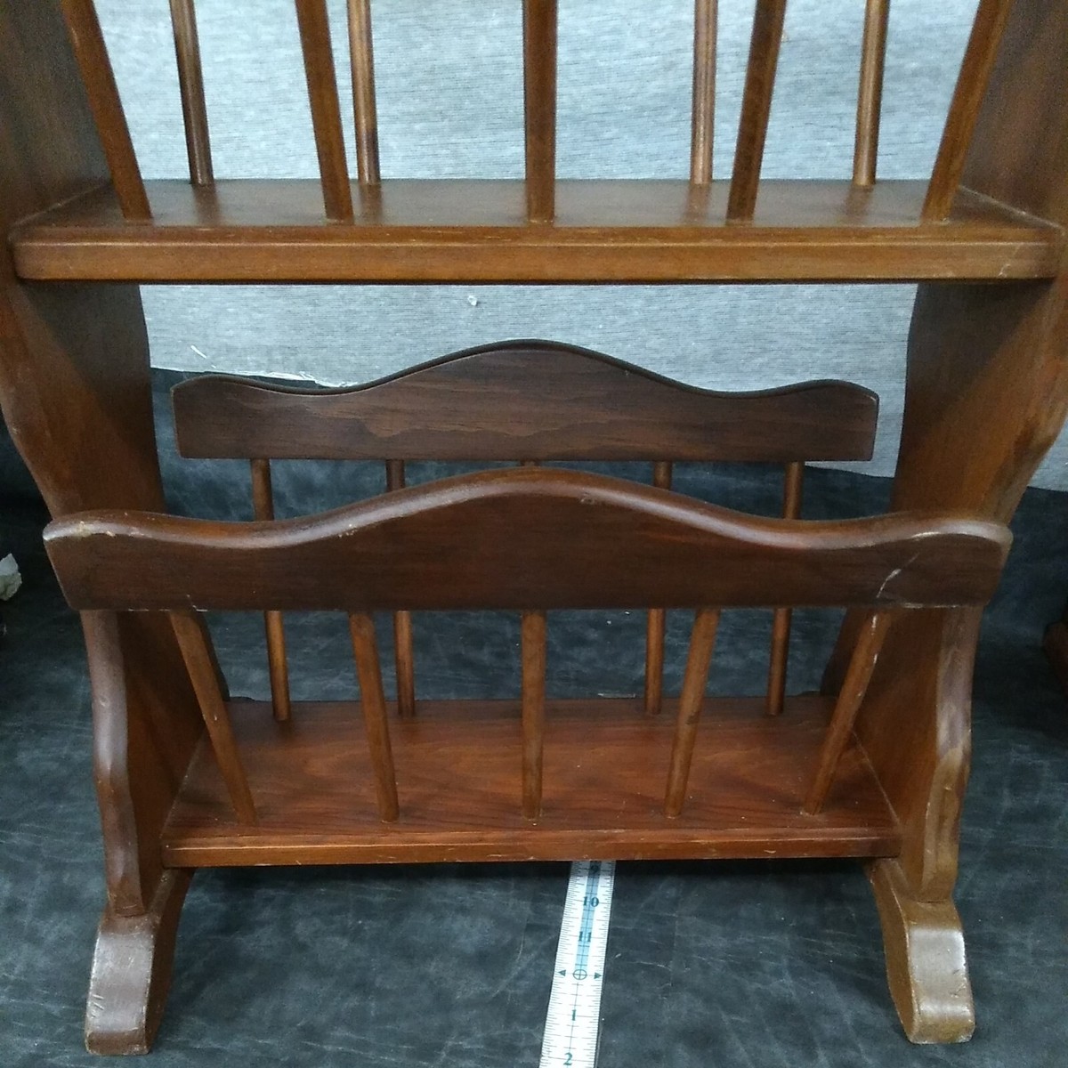 Vintage 2-tiered Magazine Holder Rack Stand Wooden | eBay