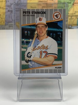 SHIPS SAME DAY 1989 Fleer Baltimore Orioles Baseball Card #622 Pete Stanicek