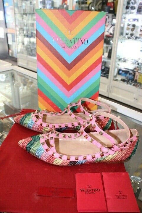 Valentino Garavani Rockstud Multi-color Crystal Embellished Valentino Garavani Rockstud Multi-color Crystal Embellished