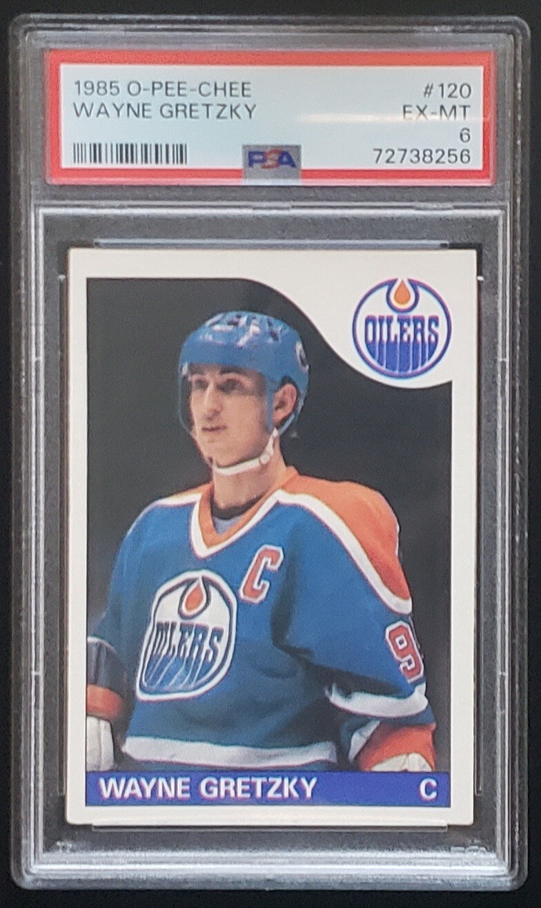 1985-86 OPC O-PEE-CHEE WAYNE GRETZKY #120 PSA 6 EX-MT EDMONTON OILERS GOAT HOF