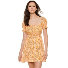 FAITHFULL THE BRAND Laura Dusty Floral Print Mini DRESS size L ~ nwot $149