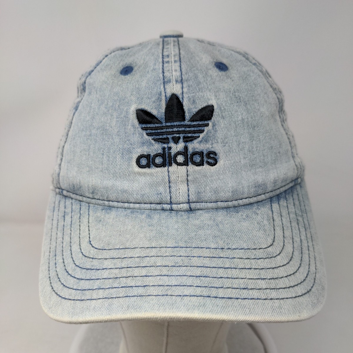 ?️Adidas denim trefoil Women\'s stonewashed classic Logo Bucket Hat OS Adidas Bucket Hat Cap Adult OSFM Blue Denim Trefoil Logo  main image 2