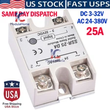 US Solid State Relay SSR-25DA Module 3-32 VDC to 24-380 VAC, 25A Max