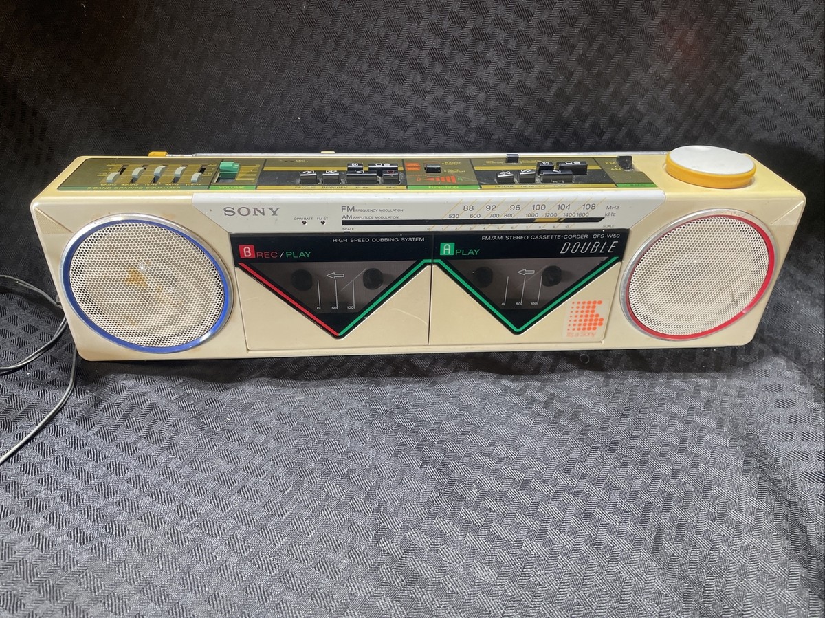 ラジオ・コンポ SONY CFS-W50 Sony CFS-W50 WHITE Nice Radio/cassette Boombox Vintage 1980s