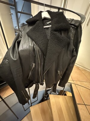 Tigha Sherling Lederjacke Gr. S Fell abnehmbar