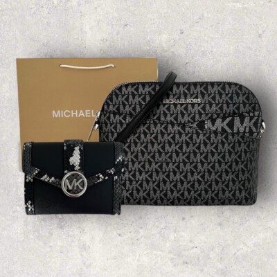 Michael Kors Tasche XBody Jet Set Travel Geldbörse Portmonee Carmen Schwarz NEU