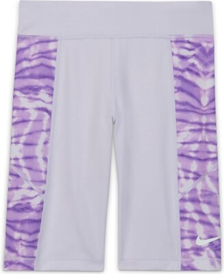 Nike Girls' Trophy Tie-Dye Training Bike Shorts (Purple Chalk) Size Medium
