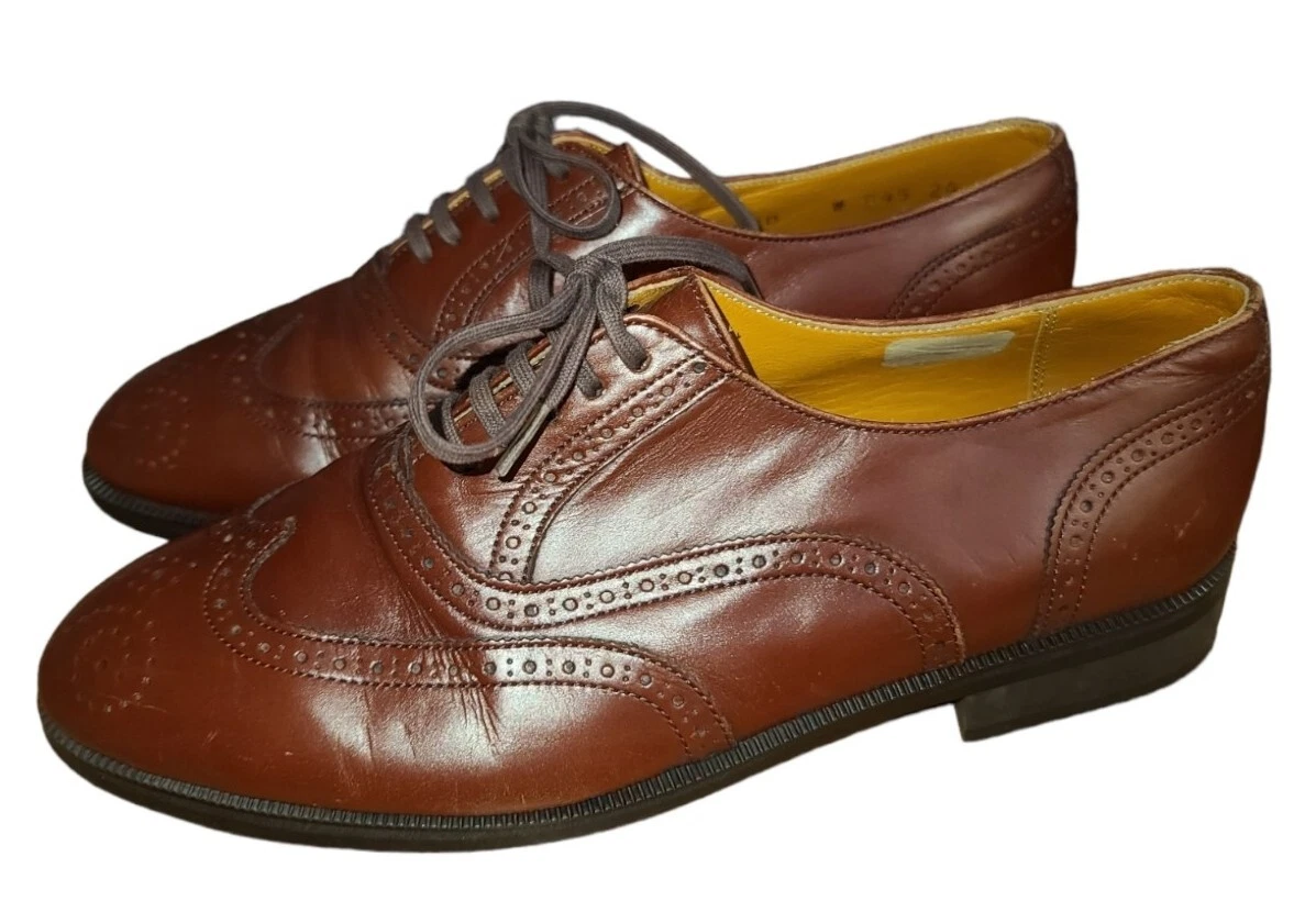 Men Brown Regal Geox System Wing Tip Brogue Oxford Shoe Japan Sz 24 6 6.5 SB14