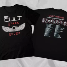 The CULT Band Rising Tour North American Black 99 T Shirt Full Size S-5XL