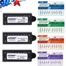 AZDENT Dental Orthodontic Monoblock MIM Bracket Braces Mini Roth/ MBT 018/ 022