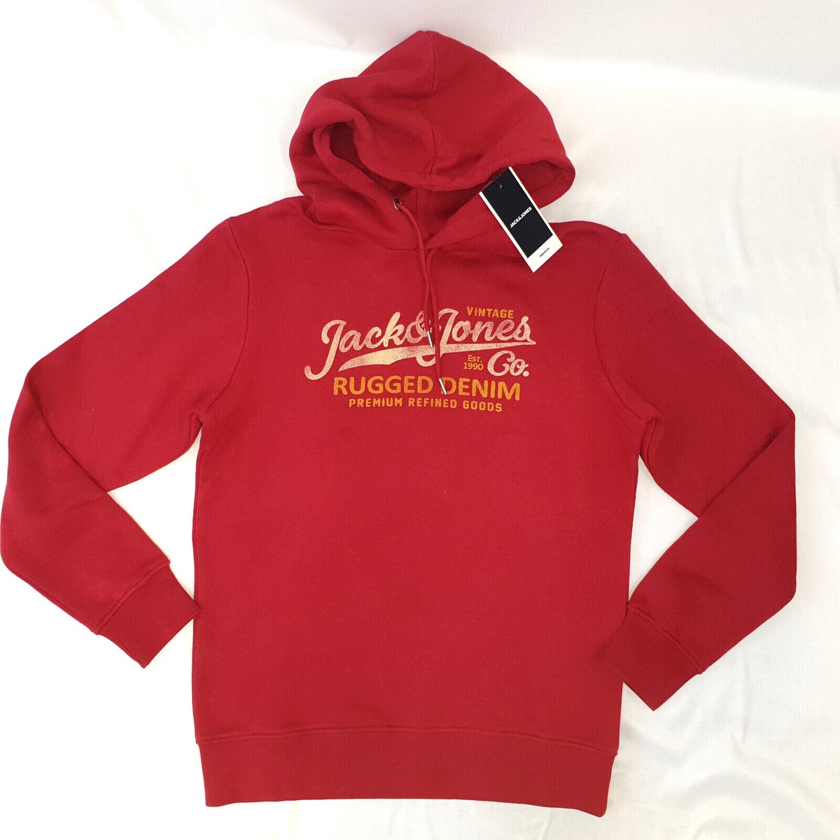 Jack Jones Kapuzenpullover Herren Hoodie M,L,XL dunkelblau rot 39,99  € NEU