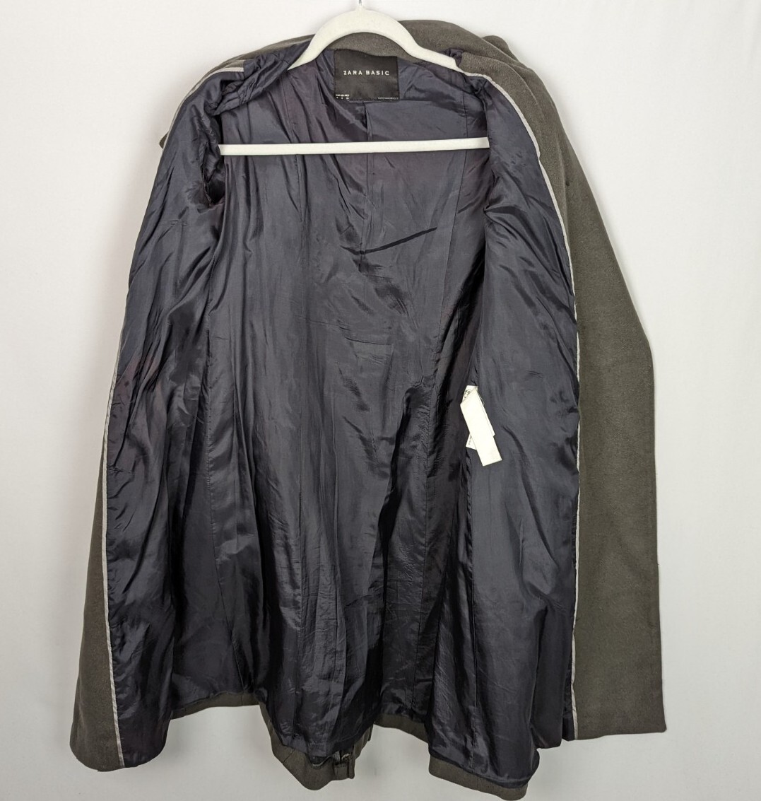 Zara Basic Double Breasted Wool Classic Military … - image 4