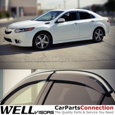 Wellvisors Window Visors 09-14 For Acura Tsx Sedan Side Deflectors Chrome Wellvisors Window Visors 09-14 For Acura Tsx Sedan Side Deflectors Chrome