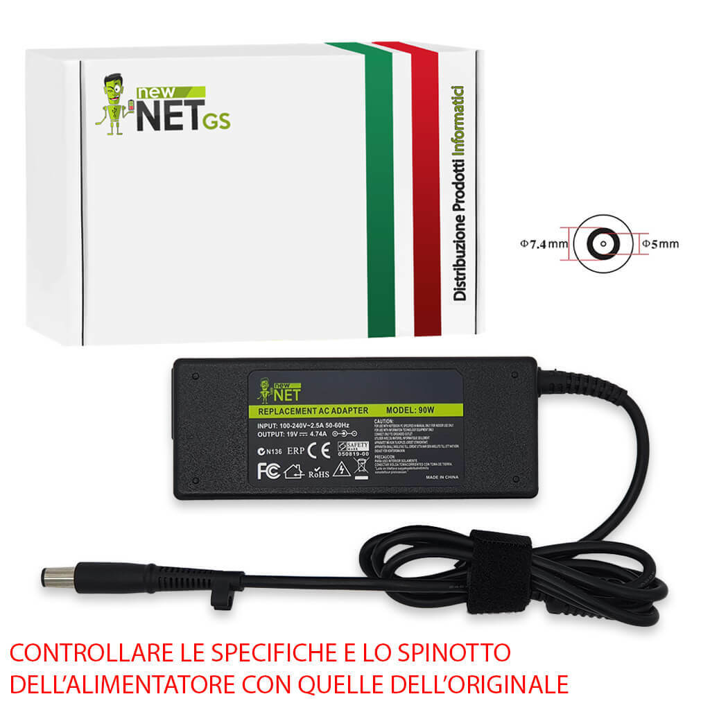 65W Alimentatore Per Notebook Hp EliteBook 6930p 18.5V 3.5A - Foto 7