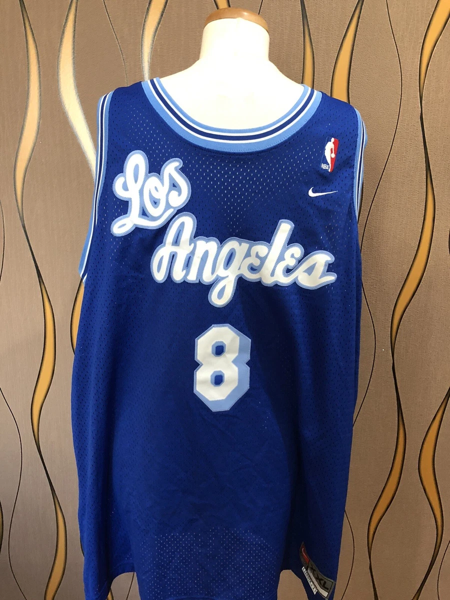 RARE AUTHENTIC Nike Kobe Bryant Los Angeles Lakers Blue Throwback Jersey #8  XXL