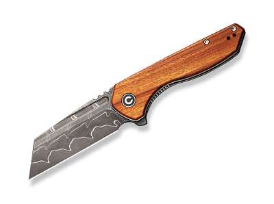 CIVIVI ExOne Guibourtia Damast Taschenmesser Holzgriff Linerlock Clip C23036-DS1