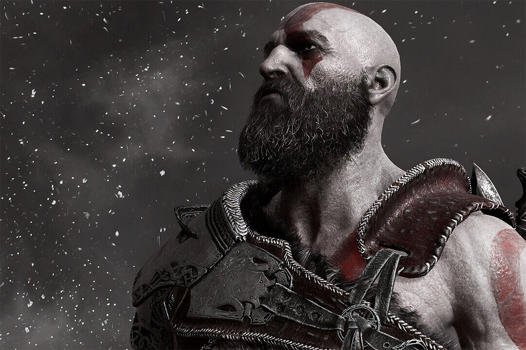 God Of War 4 Kratos In Dark Design Game Art Wall - POSTER 20x30