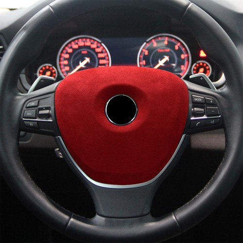 Cubierta del volante gamuza vino tinto para BMW Serie 5 7 F10 F07 2011-17 F01 09-14 - Imagen 5 de 12