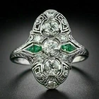 4Ct Round Lab Created Diamond Art Deco Anniversary Ring In 14k White Gold Finish