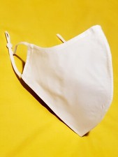 Handmade White Adjustable Face Mask