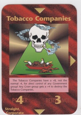 Illuminati New World Order INWO NWO Limited Card Game Tobacco Compaines