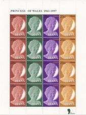 PRINCESS DIANA PRINCESS OF WALES 1961-1997 25c MNH STAMP SHEETLET