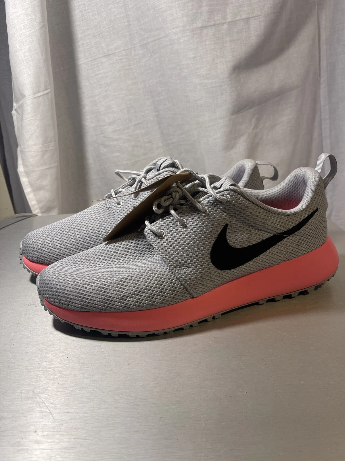 Baskets de golf Nike homme 11 Roshe G Next Nature gris rose DV1202 016 neuves avec étiquettes