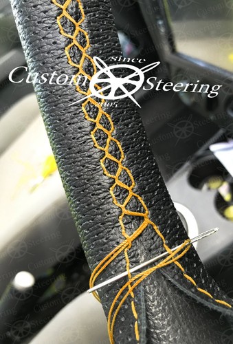 SCHWARZE PERFORIERTE LEDERLENKRADABDECKUNG FÜR OPEL VAUXHALL VIVARO B 14 - 18 - Bild 22 von 30