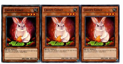 Yugioh- 3X Creepy Coney - Common - Unlimited - PHSW-EN036 - Near Mint