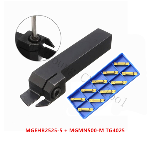 Inserto in carburo CNC 10P MGMN500-M TG4025 +1P supporto utensili scanalatura MGEHR2525-5 - Foto 2 di 5