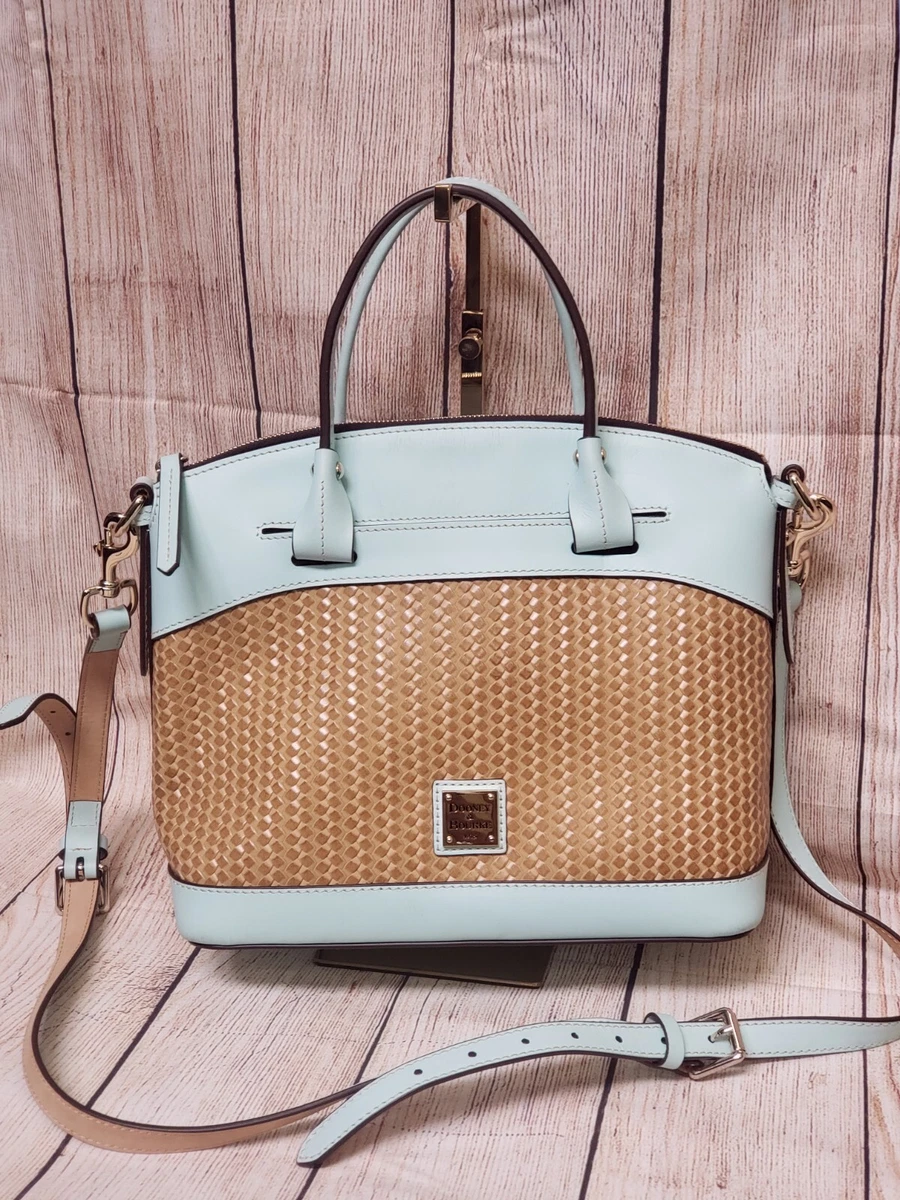 Dooney and bourke woven embossed leather satchel clearance