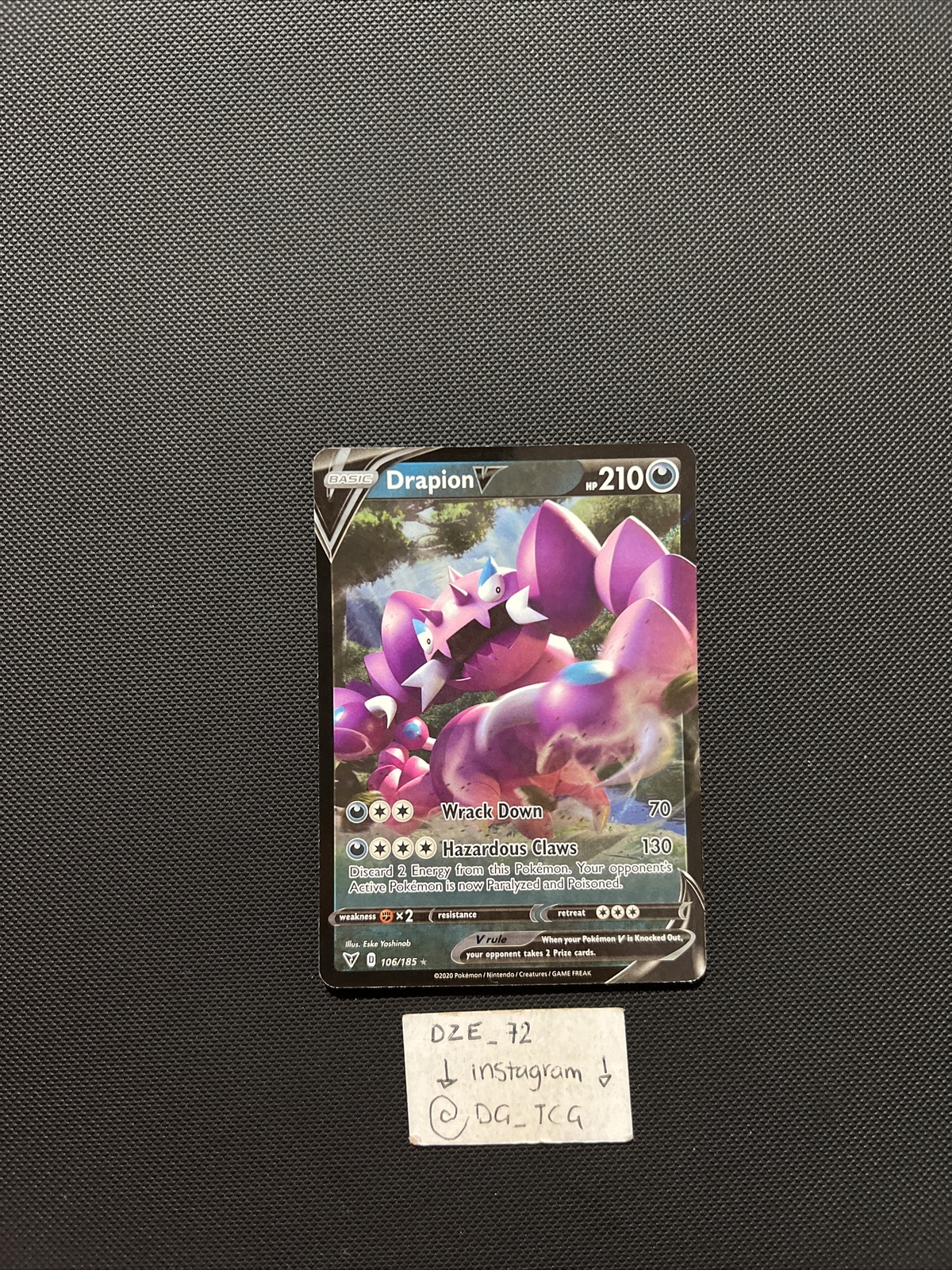 Pokemon Vivid Voltage Drapion V 106/185 Full Art M/NM eBay